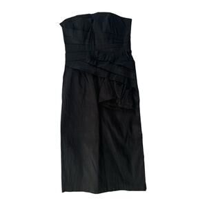 romeo juliet couture womens Medium black strapless layered dress Party #4203